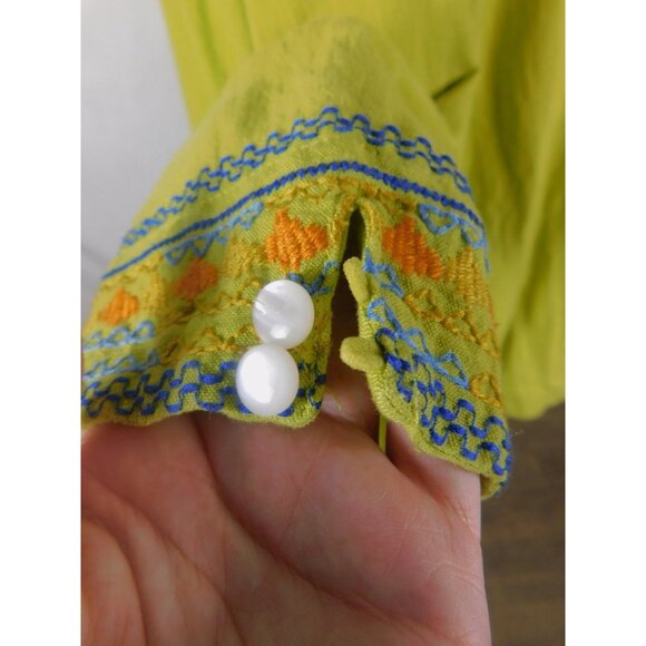 Calessa Large Embroidered Boho Peasant Tunic Boho Witch - Picture 8 of 11